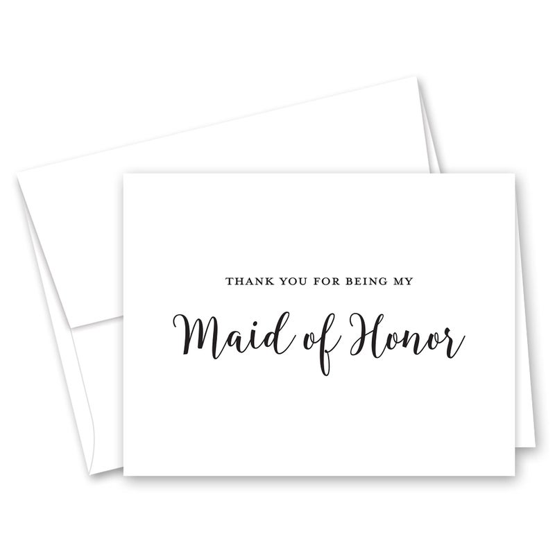 MyExpression.com 12 cnt Wedding Party Thank You Cards (Black) - Image 3
